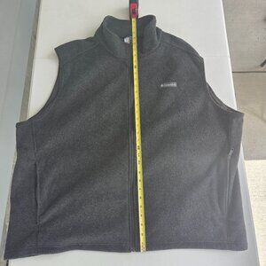 Columbia Sportswear Front Zip Fleece Vest Men 4X Grey Side Pockets